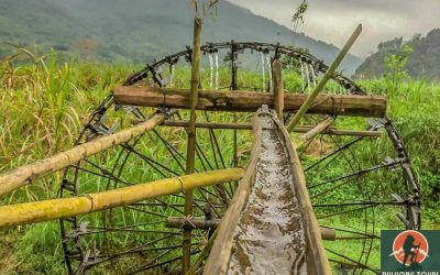 Adventure Silk Village, Hieu Waterfall, Bamboo Rafting, Waterwheels by Bicycle 1 day